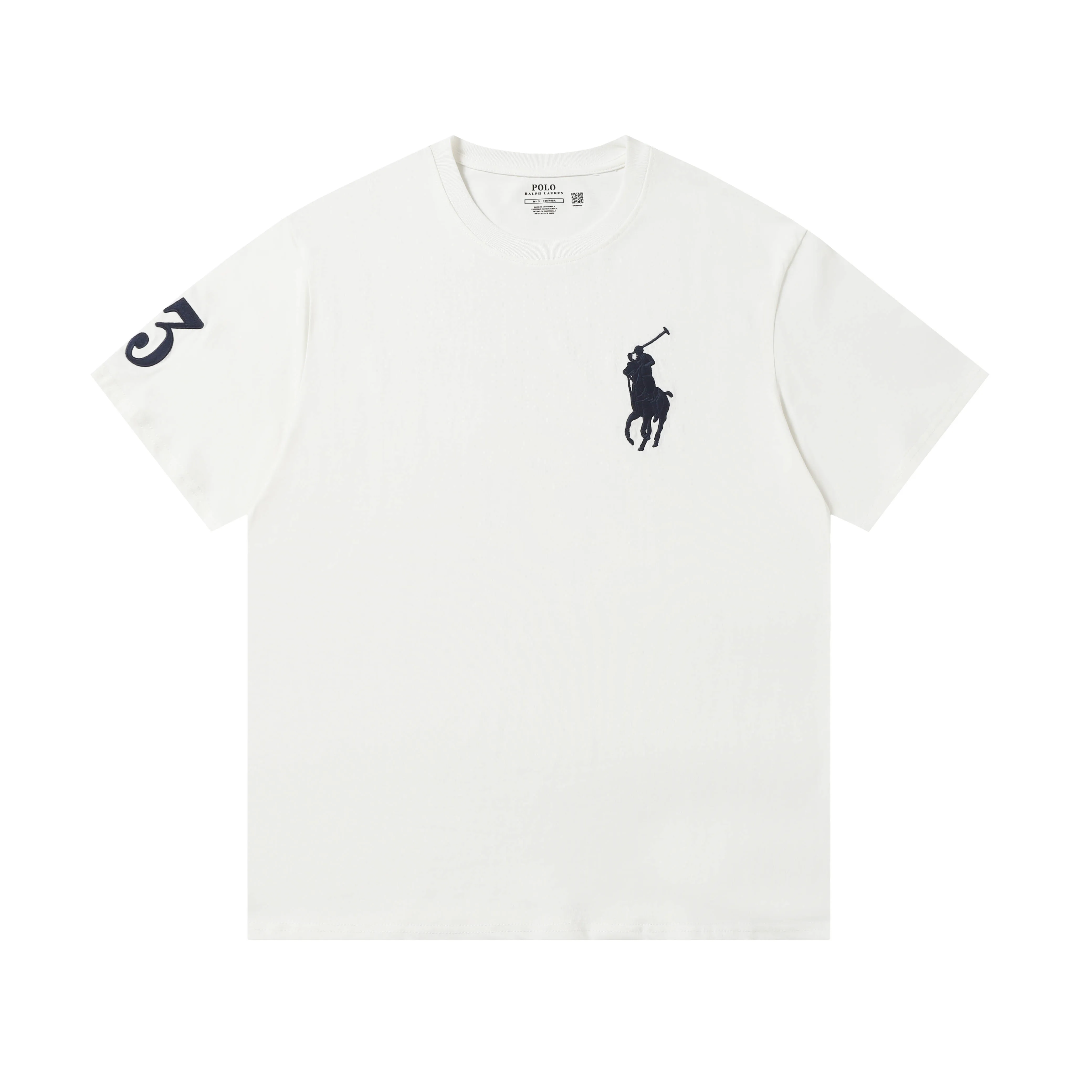 P130 Style number: A001 [Ralph Lauren classic embroidered round neck basic short sleeves] ✅270g double yarn fabric, custom woven and dyed threads ✅Original stickers Scan the QR code to enter the official website ✅Large version, loose and stylish, can wear up to 200 pounds Color: black, white, navy blue, gray Size: S-XL